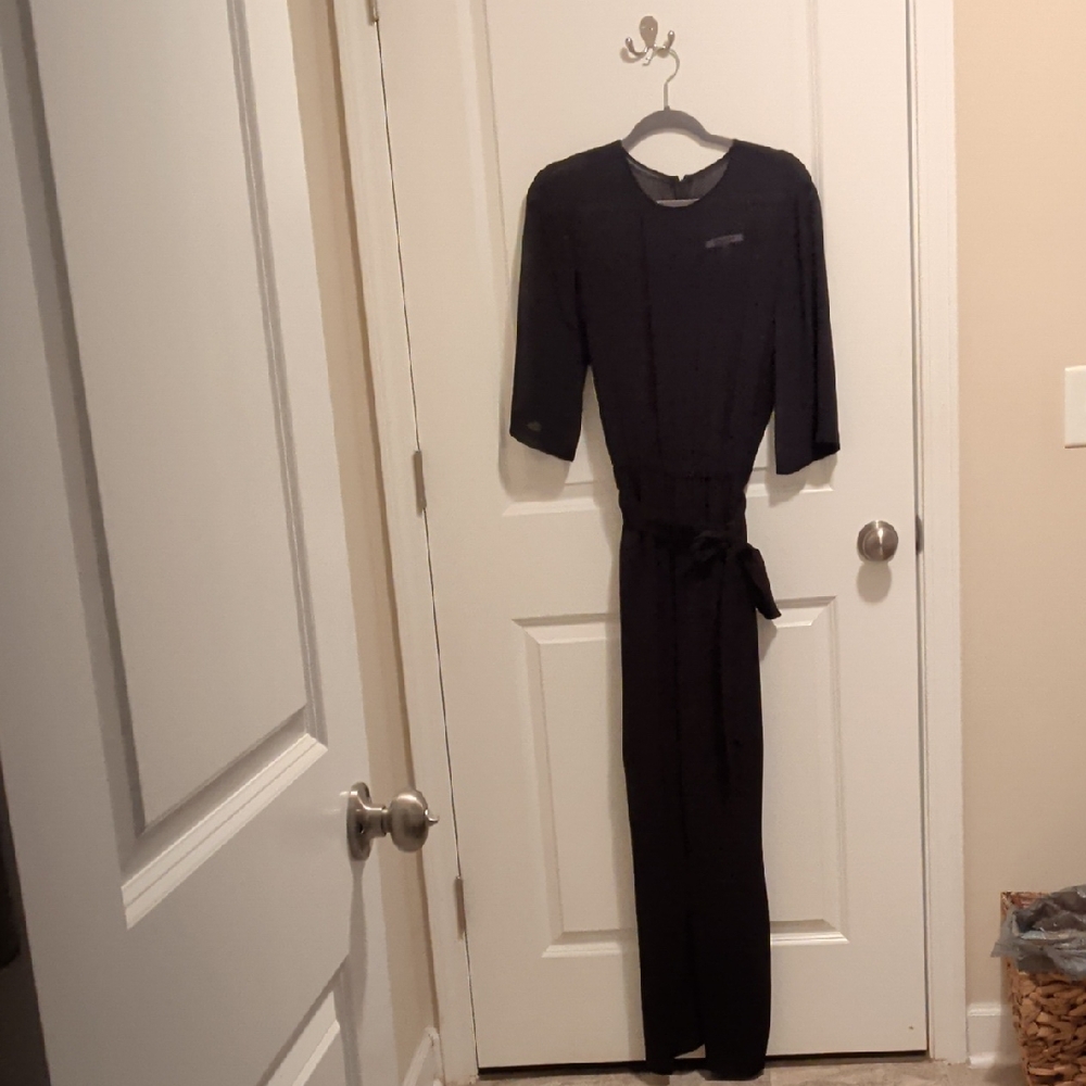 Elegant Black Jumpsuit. DNKY. Size Large. Excellent Condition!